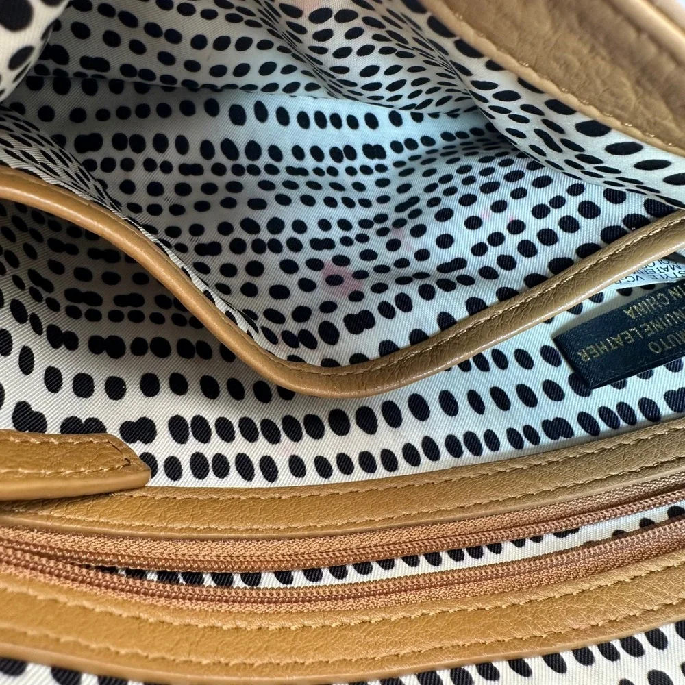 Vince Camuto Crossbody Bag Women Small Tan Leather Classic Minimalist Boho